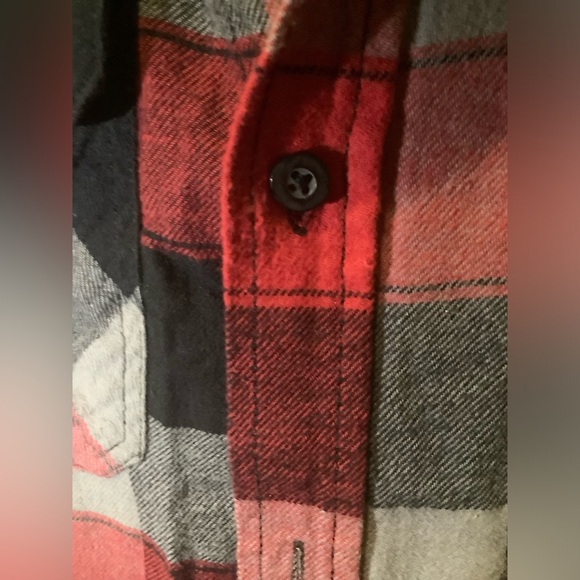 Tony Hawk Boy's Flannel Button Long Sleeve Shirt Size Red Black Grey XL - Picture 4 of 6